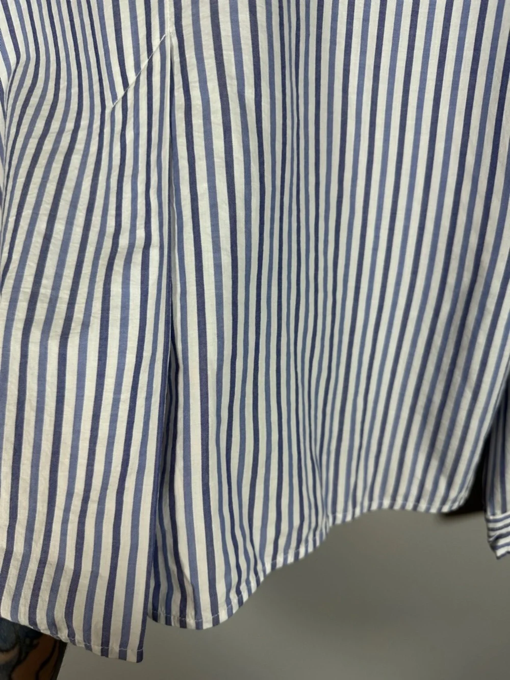 Everlane Cropped Striped Cotton Button Down The Woven PJ Top NWT Small - Picture 13 of 13